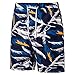 Produktbild ODJOY-FAN Sommer Herren Gedruckt Shorts Sport Joggen und Training Shorts Fitness Kurze Hose Jogging Hose Strandshorts mit Tunnelzug(Blau -2,L)