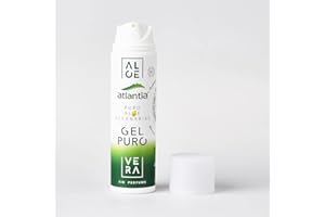 Atlantia Gel Puro de Aloe Vera | Aloe Vera Ecológico | Procedente de las Islas Canarias | Aloe Vera en Gel Bio | Gel 100% Aloe Vera Cicatrizante | 75 ml