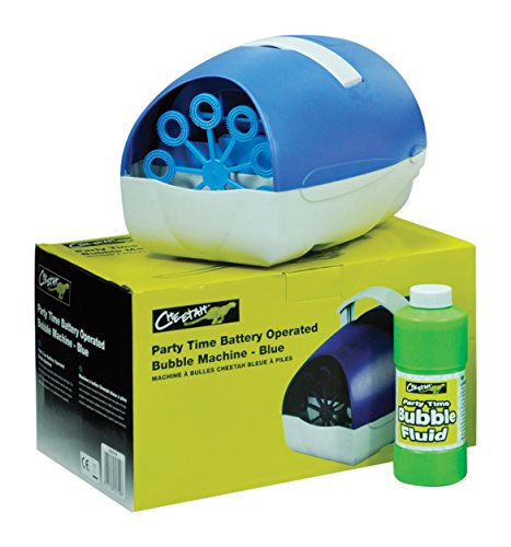 Cheetah Azul Bubble Machine (batería o Conectado a la Corriente)