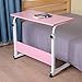 Produktbild LJHA Laptop-Schreibtisch, Nachttisch, mobiler Lift-Lazy Breakfast-Magazin-Tisch (80 * 50 * 70-90CM) Tabelle (Farbe : 1, größe : 80 * 50 * 70-90CM)
