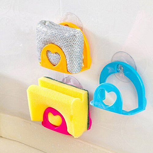 Bluelover 3PCS Küche Sponge Debris Regallager Geschirr Storage Box Halter - 3