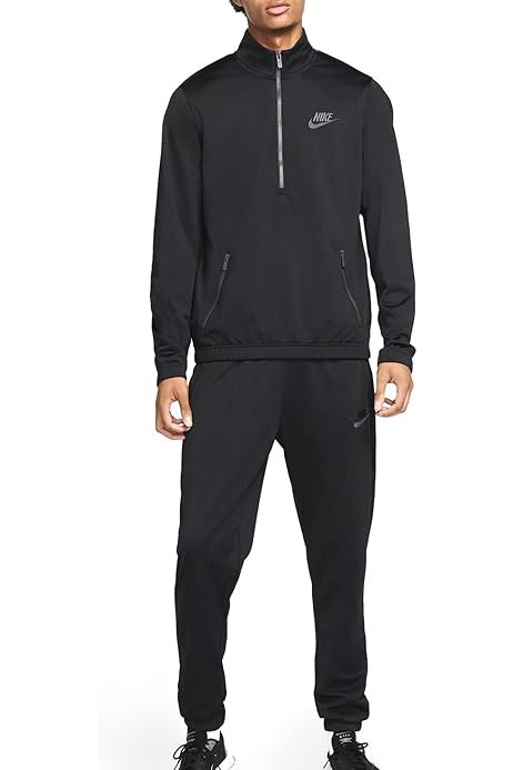 nike tracksuit black orange