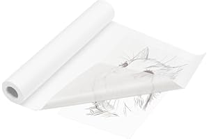 Holtrae 30cm x 50m Transparentpapier Rolle,Schnittmusterpapier,Weißes transparentes Pauspapier,Malpapier Rolle für Zeichnen Skizzieren Verpacken Ostergeschenke