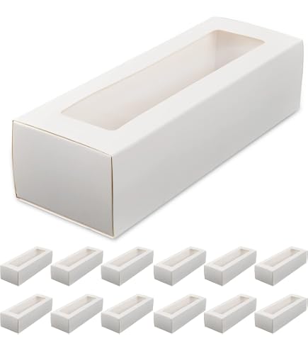 BAKIPACK 30 Macaron Boxes For 4 Or 5 Macarons Kraft Macaron Gift Boxes...