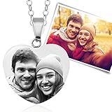 anhänger kette bildgravur ⇒ Herzanhänger mit Ihrem persönlichen Bild gravieren lassen (Kette 50 cm inklusive) ♥