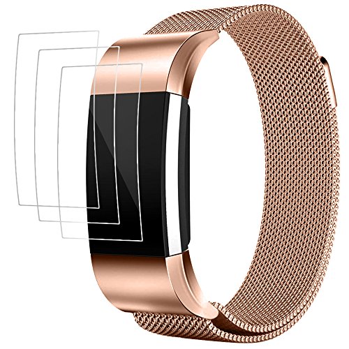 Correa para Fitbit Charge 2 con Protectores de Pantalla AFUNTA 3 Packs TPU Pel culas de Protecci n con 1 Correa de Acero Inoxidable Pulseras de Repuesto 150mm-225mm Rose oro reviews Correa para Fitbit Charge 2 con Protectores de Pantalla AFUNTA 3 Packs TPU Pel culas de Protecci n con 1 Correa de Acero Inoxidable Pulseras de Repuesto 150mm-225mm Rose oro