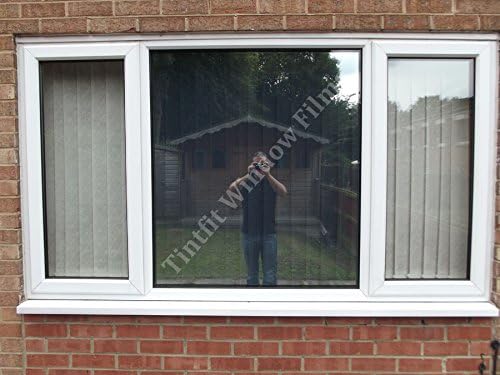 Tintfit Window Films LOW E REFLECTIVE SILVER 20 INSULATION SOLAR MIRROR ONE WAY PRIVACY WINDOW TINTING FILM - 152cm x 15m