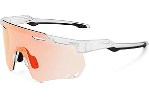 ROCKBROS Selbsttönend Sonnenbrille Fahrradbrillen Photochromatische Sportbrille für Damen und Herren UV400 Schutz TR90 Rahmen Radsport