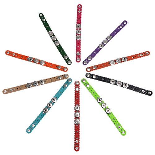 Correa de cuero PU D'Amelie jinetessean huecos para click-botón 5.5 mm de diámetro por aiiá, sin botón