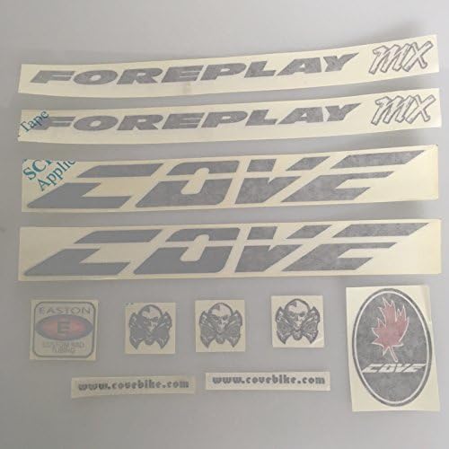 Cove Foreplay MX Replacement Frame Decal Kit Sticker Black Pre 2010