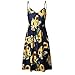 Produktbild Transer SpielraumDame Frauen Mode Sexy Printing Buttons Off Shoulder Sleeveless Princess Rock Dress Partykleid Strandkleid kleid (M)