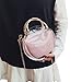 Produktbild SODIAL Runden Klar Crossbody Tasche Bote Handtasche Tote Schulter Geldboerse mit Innere Tasche,Transparent,Wasserdicht(Rosa)