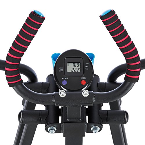 CAPITAL SPORTS Crosswalker Crosstrainer Heimtrainer (vertikale + horizontale Schwingbewegung, Trainingscomputer, Schaumstoffpolsterung, Getränkehalterung, klappbar) schwarz + silber - 6