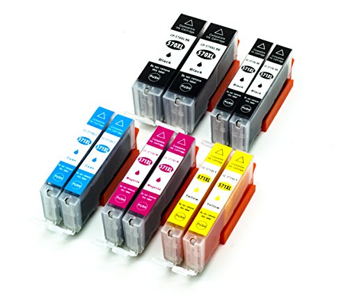 Koala Tintenpatronen/Druckerpatronen 10er Multipack Ersatz für Canon PGI-570XL/CLI-571XL kompatibel mit Canon Pixma MG5750 MG5751 MG5752 MG5753 MG6850 MG6851 MG6852 MG6853 MG7750 MG7751 MG7752 MG7753 (2*Schwarz, 2*Foto-schwarz, 2*Cyan, 2*Magenta, 2*Gelb)