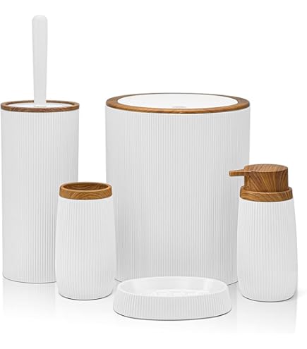 Dispenser Sapone In Ceramica E Sughero Gedy | Design Moderno | Bianco | 17x7x7 Cm - Foto 5