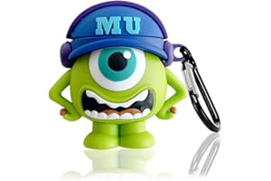 Viwind Cover AirPods 2 & 1 Generazione Custodia AirPods 2 1 Divertenti Silicone,3D Cartoni Animati AirPod 2 & 1 con Moschettone Portachiavi [Antiurto & Supporto Ricarica Wireless]-Monsters