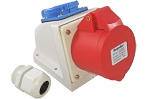 SOLARTRONICS 91612 CEE - Enchufe de pared (16 A, 230 V, 380 V, IP44, 5 polos)