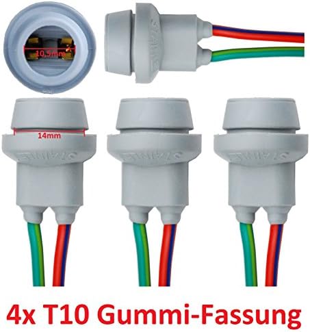 L & P B570 4 Pcs T10 W5 W Capless W2.1X9.5D Rubber Frame Rubber Wedge Base Bulbs for Bulbs Incandescent Bulbs Lamps