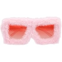 Zachte pluche zonnebril met vierkant frame, stijlvolle pluizige bril, grappige brillendecoratie, perfect voor verjaardagsfeest, strand, verkleedkleding en themafeesten