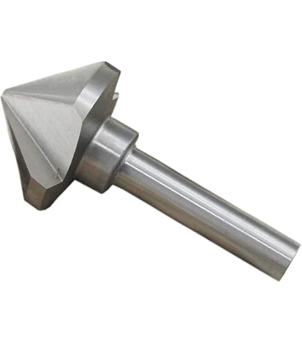 Fraise à Rainurer En V 120° - 32mm Diamètre Avec Tige 6mm - Pour Bois Et Dérivés - Acier Au Titane