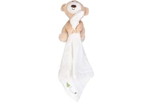 ZERODIS Bear Appease Towel, Baby Newborn Appease Towel Cloth Infant Reassure Doll Soothing Towels Baby Sleeping Toys with Baby Bear Comforting Toys for Kids Boys Girls(White)