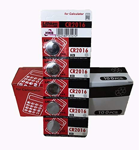 Maxell, Pila Botón Litio CR-2016, Pack 5 unidades