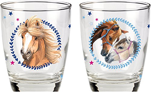 Preisvergleich Produktbild Spiegelburg 14565 Trinkgläser Pferdefreunde (2 St. sort.)