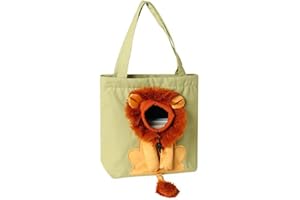 LUTAKU Bolsa de transporte para gatos, bolsa de lona portátil para perros pequeños, bolsa de hombro plegable, multicolor, talla única (verde)