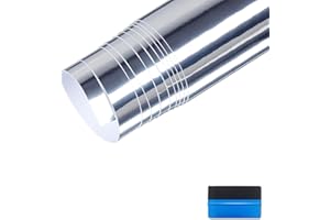 NewL High stretchable mirror Chrome Mirror flexible Vinyl Wrap Sheet Roll Film Car Sticker Decal Sheet (Silver, 50cm x 150cm)