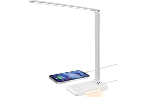 BIENSER Lampka Biurowa LED, 560LM Lampy na Biurko, 5 KoloróW & 10 Stopni JasnośCi, Regulowalna, Z Nocną Lampką, Portem Usb, Funkcja PamięCi I Funkcja Timera, 6000K, 10W