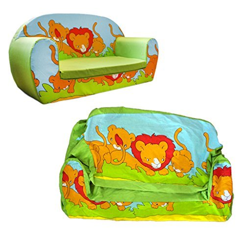 Ready Steady Bed Savannah Lion Cover for Children's Foam 2 Seater Sofa