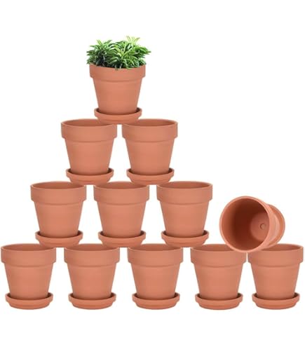 Yishang 12er Set Mini-Tontöpfe Schwarz (6,3 Cm) – Mit Drainageloch, Ideal Für Sukkulenten, Kakteen & Kleine Pflanzen