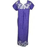 Indiatrendzs Women Comfortable Housedress Beautiful Paisley Designe Coverup Nightdress X-Large