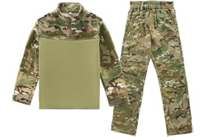 Uplateng Jungen Militärische Taktische Armee Uniform Jagd Kleidung Sets Kinder Airsoft Camouflage Anzüge Wandern Training Outdoor Eltern-Kind 110-190