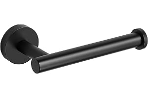 Portarollos Papel Higiénico, SAYAYO Soporte Papel Higienico Negro Porta Rollos de Papel Higienico Portarrollos Baño Acero Inoxidable para Baño y Cocina, Montaje Atornillado, EGX888-B