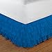 RoyalLinens UK Super King 600TC 100% Egyptian Cotton Turquoise Blue Solid Elegant Finish 1PCs Multi Ruffle Bedskirt Solid (Drop Length: 16 inches)