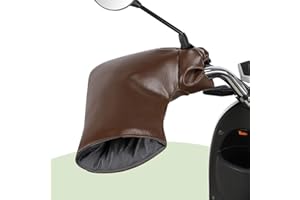 AYIDBE Hiver Gants de Guidon Moto Universel Manchon de Guidon Doublure en Polaire Chaud Moufles de Protection pour Vélo VTT Scooter Trottinette Imperméable Anti-Vent Protège-Main de Moto Homme Femme