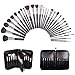 Docolor 29Pcs Makeup Brushes Set Sable Goat Pony Hair Professional Cosmetics Kit With Leather Case