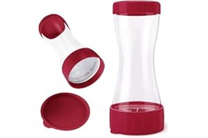 TAIZER Farina Setaccio Zucchero a Velo Setaccio Shaker per Zucchero a Velo con Coperchio Setaccio per Farina in Acciaio Inox Zucchero A Velo Shaker Setaccio caffè Farina Cacao Polvere (Rosa)