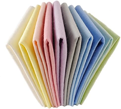 Wool Blend Craft Felt - 10 Sheets - Pastels (Range 1) (12 inch / 30cm square)