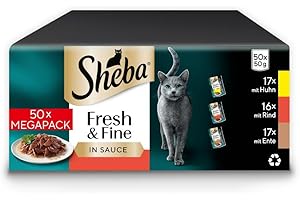 SHEBA CATCARE Pouch Wet Fresh & FINE (Meat) Chunks IN Gravy Adult 50G Multipack Standard