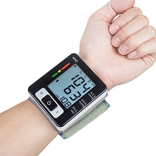 Blood Pressure Monitor Wrist Accurately Detects Blood Pressure Heart Rate &amp; Irregular Heartbeat, Large LCD Display