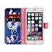 iPhone 5S Case,iPhone 5 Cover,Flip Case for iPhone 5/5S ,Ukayfe iPhone 5/5S Elegant Blue Butterfly Pattern PU Leather Flip Wallet [Stand Feature] Flip Folio Protective Skin Case for iPhone 5/5S with 1 x Black Stylus