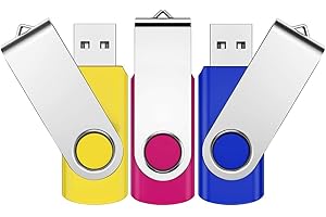 USB Stick, KROCEUS 16GB Memory Stick 3 pack, USB 2.0 Pen Drive Swivel Design, Flash Drive 2.0 for Data Storage Jump Drive with Led Indicator and Lanyard