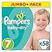 Pampers Baby-Dry Size 7, 58 Nappies Jumbo+ Pack