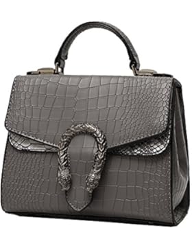 Yan Show Damen PU Schultertaschen Krokodil Handtasche Multifunktions Tasche