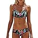 Produktbild Hansee Böhmen Push-Up Gepolsterte BH Beach Bikini Set Mädchen Badeanzug Bademode (L, Grün)