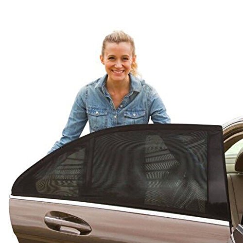 Car Side Window Sunshade Never Fall Down Car Window Screen Protect Your Baby Kids from Harmful UV Sun Rays-2 Pack