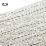 ★Realistic pegatinas 3d pared, efectos de patrón decorativo de ladrillo natural, estilo simple y moderno