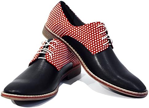 Modello Ragusa - Handmade Italian Leather Mens Color Black Oxfords Dress Shoes - Cowhide Smooth Leather - Lace-Up